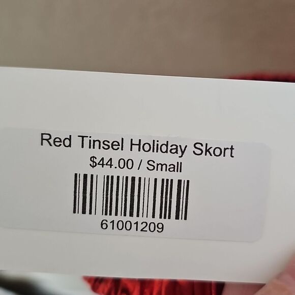 NWT Game Day Shiny Red Skort Shorts Arkansas Ole Miss Oklahoma Nebraska Georgia - Picture 8 of 8